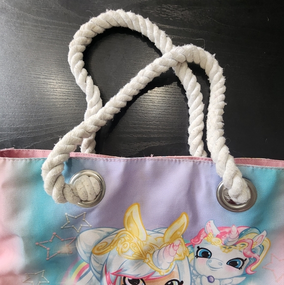 Shopkins Shoppies limited edition unicorn 🦄 fanclub pastel rainbow tote bag - Picture 3 of 7